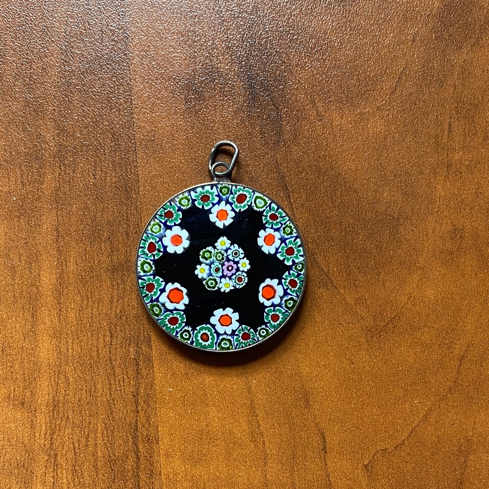 Antica Murrina Venziana Murano Venetian glass pendant 36mm vintage suncatcher